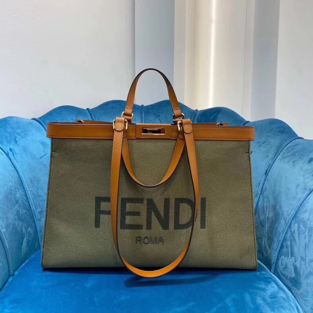 Fendi FF Medium Canvas Tote Bag