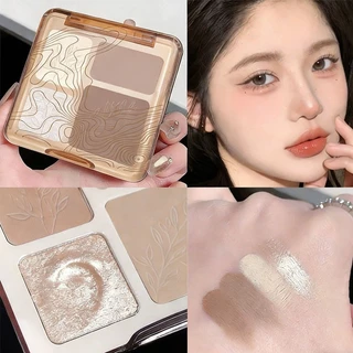 พาเลทคอนทัวร์สามมิติสําหรับผู้หญิง ไฮไลท์ เฉดดิ้ง เนื้อละเอียด 4 สี ครบจบ
