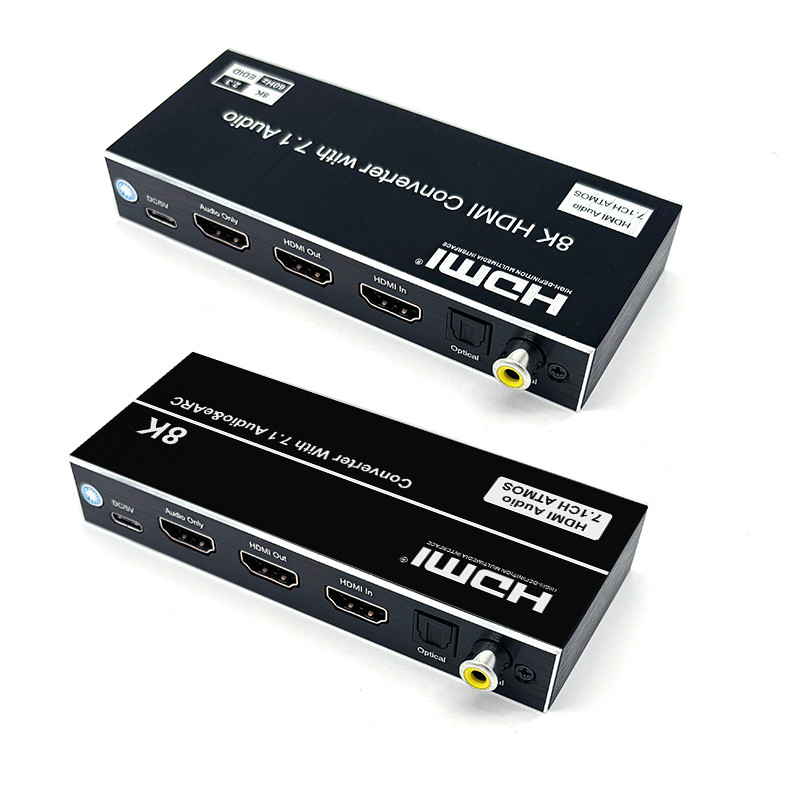 8K 60hz HDMI Video Converter Audio Extractor รองรับ EARC กลับ 7.1CH ATMOS Dobbly-trueHD 3.5 มม.R/L