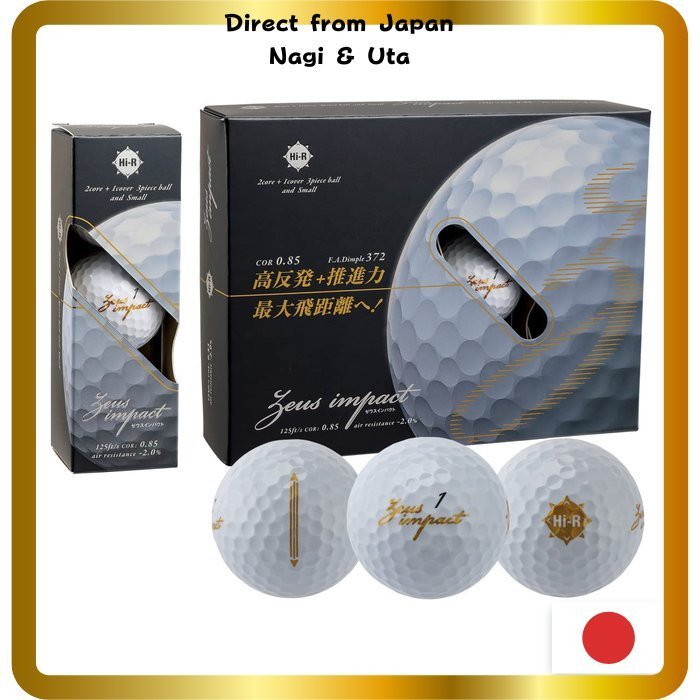 ลูกกอล์ฟ Kasco Zeus Impact 3 รีบาวด์สูง (ลูกกอล์ฟที่ไม่เป็นทางการ) Direct　from Japan
