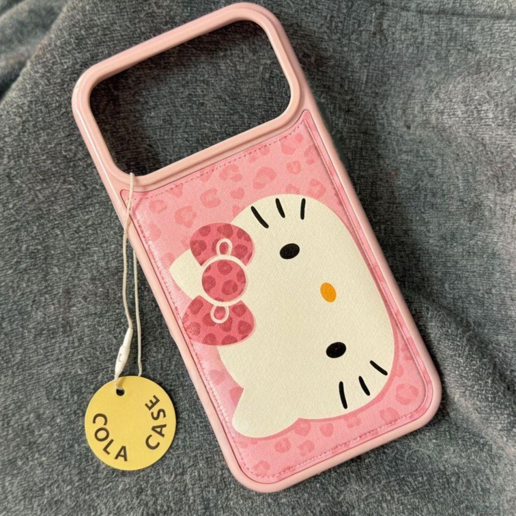 Big Face KT Cat Bread Shellใช้งานร่วมกับiPhoneสําหรับiPhone 16 Pro Max/15/17 Pro/14 Pro Max/13 Pro M