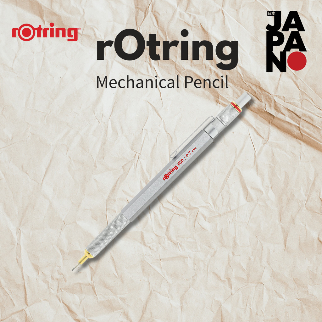 Rotring Mechanical Pencil 800 Silver 0.7mm Model 1904448 Authentic Import