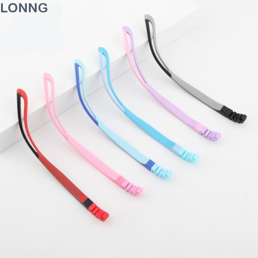 LONNG เปลี่ยนขา, แขนแว่นตากันลื่นแบบ Snap-on, แว่นตาซิลิโคนคุณภาพสูง Bicolor Spectacle กรอบสําหรับเด็ก