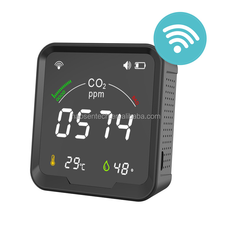 Smart Wifi CO2 Detector Alarm Mini Air Quality Monitor Ppm Meter CO2 Meter + APP