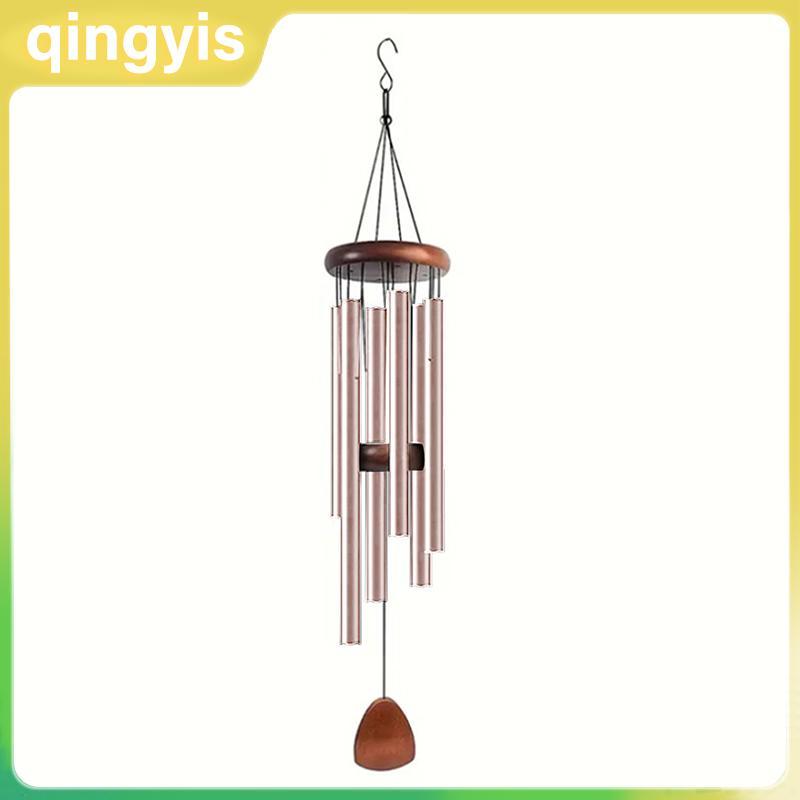 [qingyis] คลาสสิก 26 นิ้วท่ออลูมิเนียมลมตีระฆังพร้อมแท็กไม้บ้านไร่สวนระเบียงทางเดินตกแต่ง TH