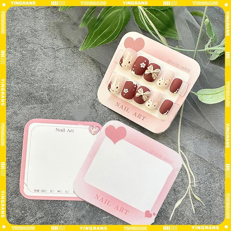 [yingrans] 20/50 แผ่น 6.5x6.3 ซม.เล็บบรรจุกระดาษแข็ง Handmade เล็บปลอมออกแบบ Swatch แสดงการ์ดเล็บจอแสดงผลเล็บเล็บ Propfie TH
