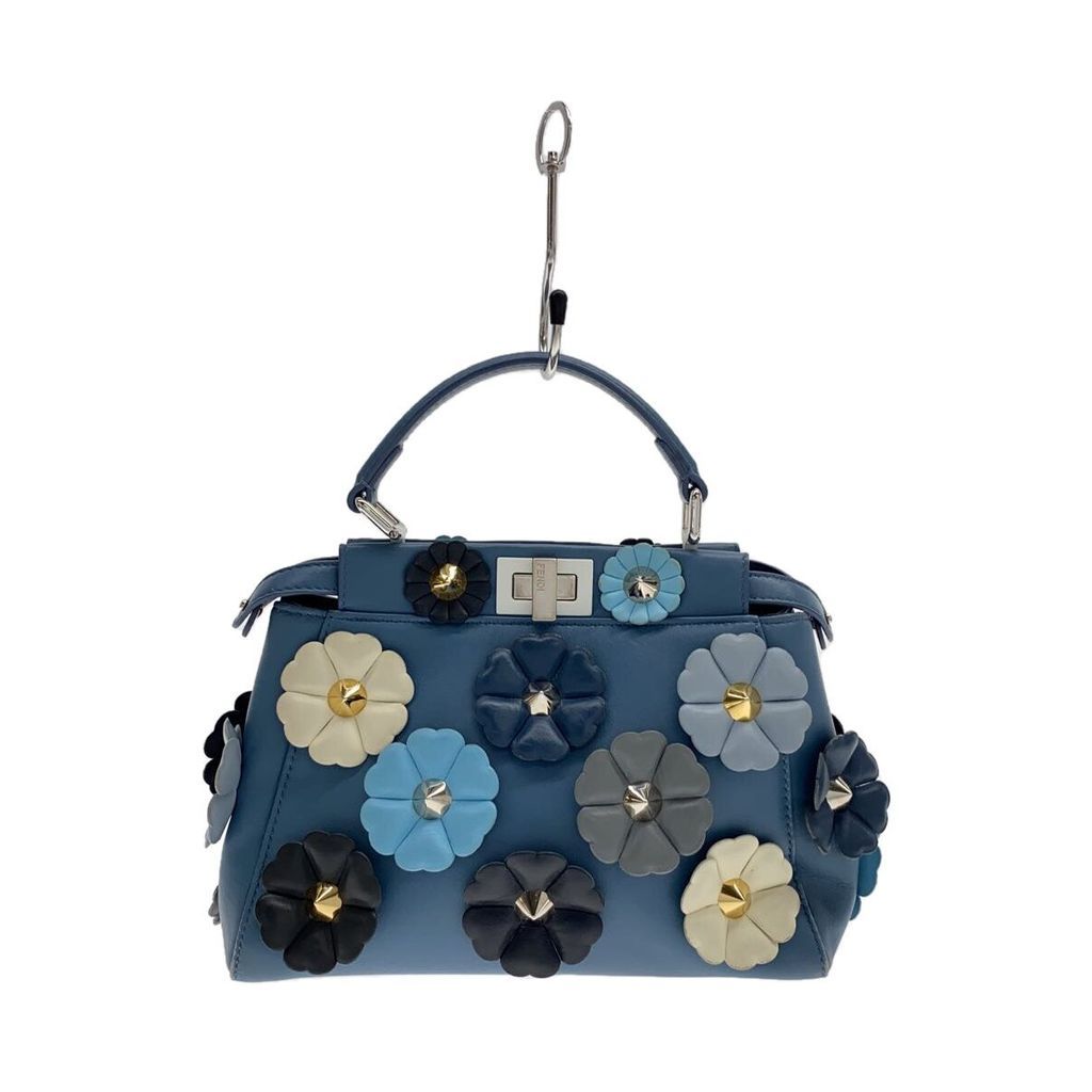 FENDI Shoulder Bag Mini Peekaboo Leather BLU 8BN244 Direct from Japan Secondhand