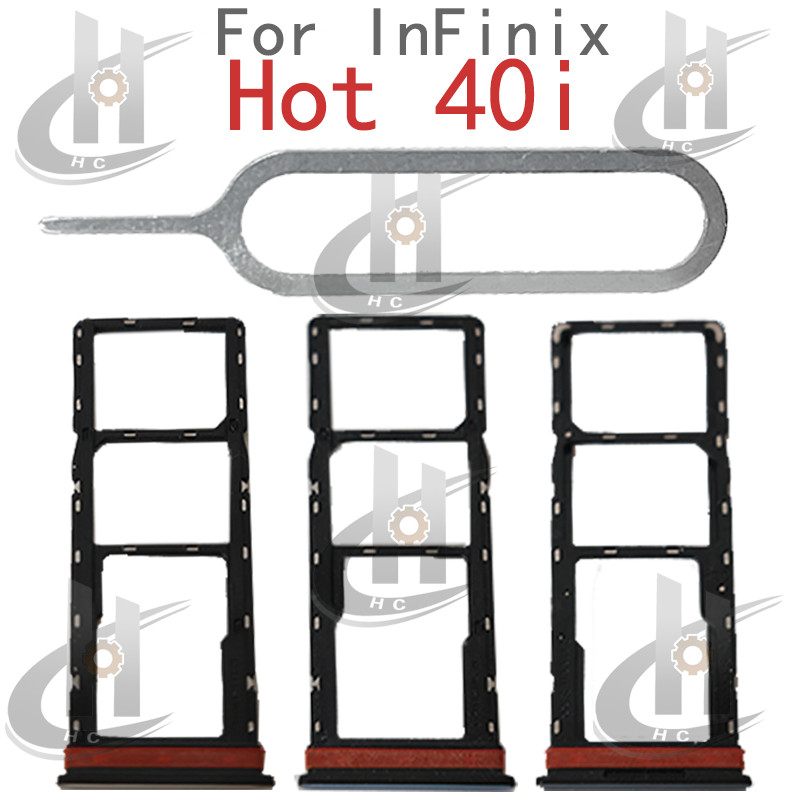 สําหรับ Infinix Hot 40i X6528 X6528B ซิมการ์ดถาดผู้ถือการ์ด Reader SD Slot Adapter อะไหล่