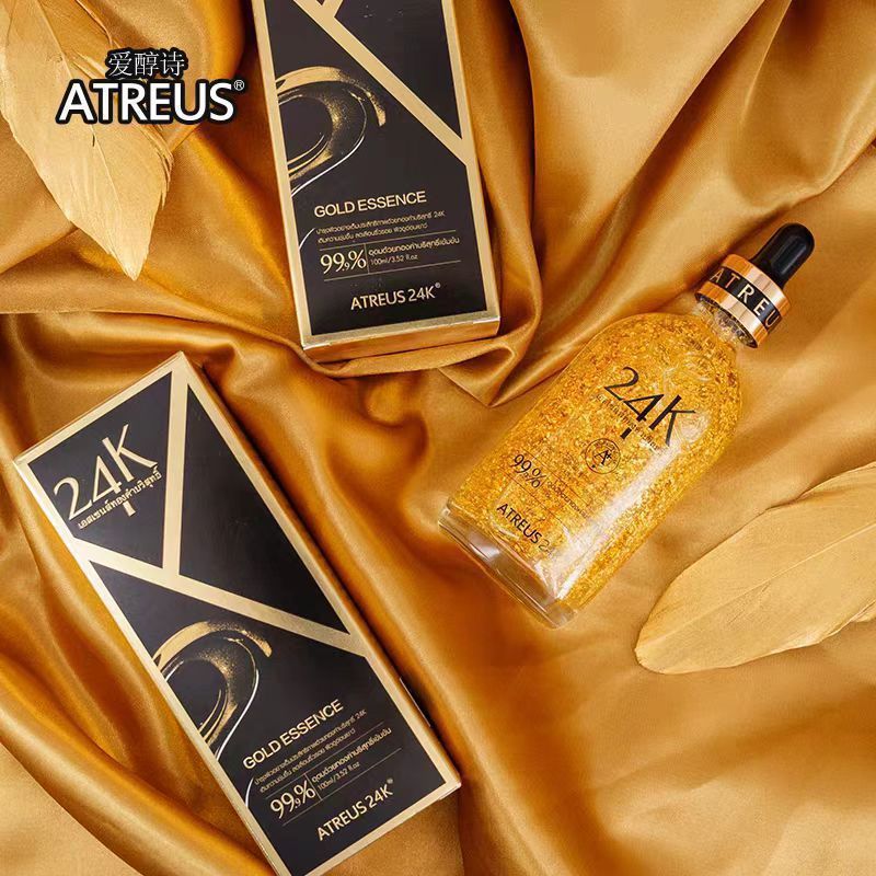 ประเทศไทย ATREUS24K Gold Essence Gold Leaf วิตามินเข้มข้น Stable Repair Skin Lifting Firming Moistur