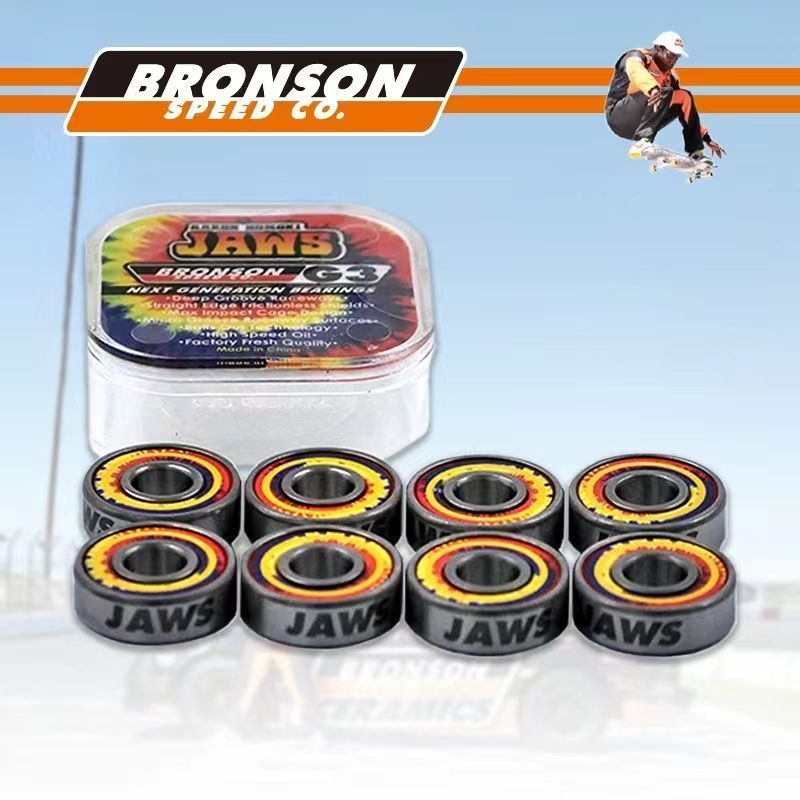 Bear Bearing BRONSON Skateboard Bearing RAW Bearing สินค้าแท้ Professional High-Speed Tik Tok King o