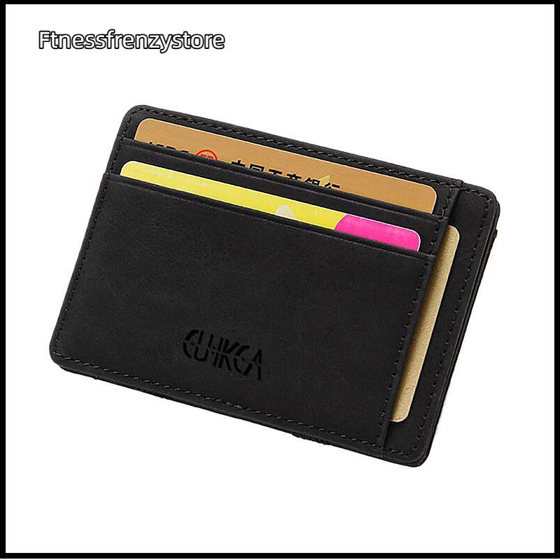 [FF] Flip Creative Mens Wallet PU Card Holder Mens Coin Purse Short Zipper Wallet Card Holder [TH]