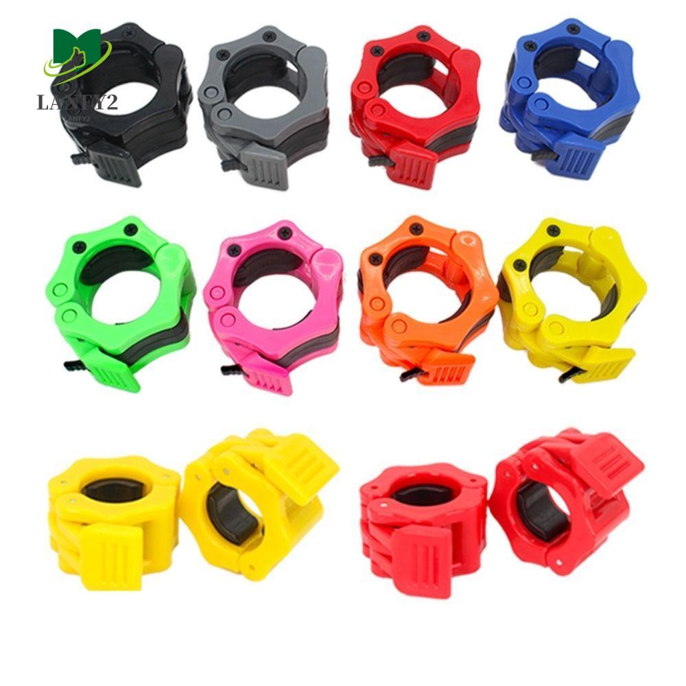ALANFY Fitness Barbell Clamp Set - Quick Release, Spin Lock, Stable Hexagonal Plastic Design for Dum