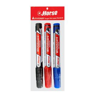 HORSE ปากกาไวท์บอร์ด รุ่น H-22 คละสี ขนาด 2 มม. (แพ็ค 3 ด้าม…