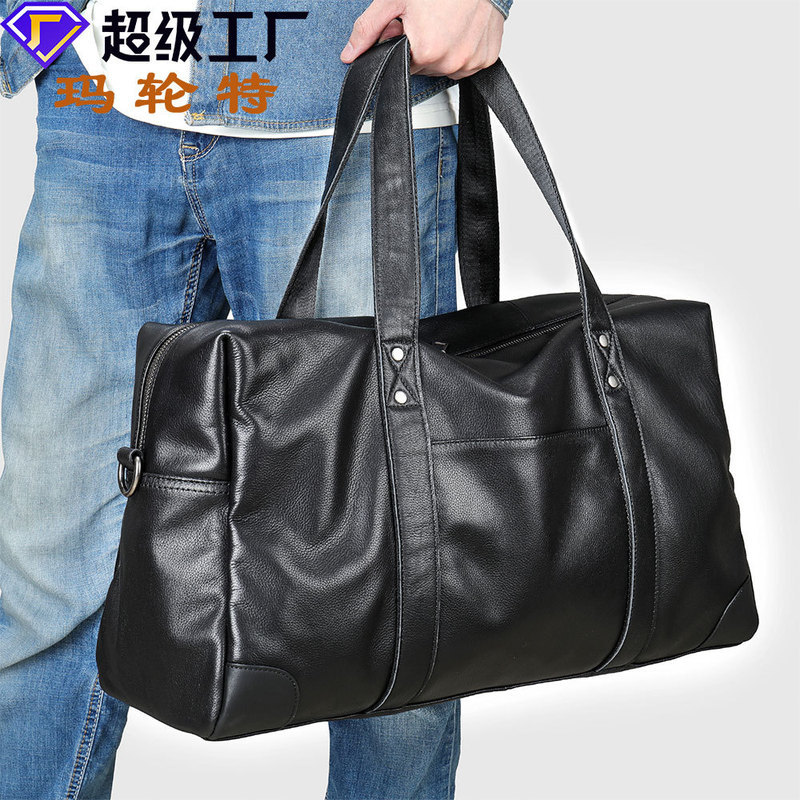 Mart กระเป๋าหนังแท้ Duffel Bag กระเป๋าเดินทาง กระเป๋าเดินทาง กระเป๋ายิมหนัง กระเป๋าเดินทาง กันน้ํา
