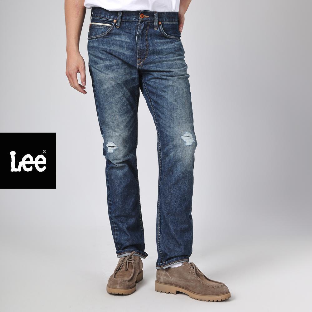 LEE กางเกงยีนส์ผู้ชาย คอลเลคชั่น 101 เอวกลาง ทรงตรง ทรง Austin รุ่น LE F425MAUSN24 สียีนส์กลาง