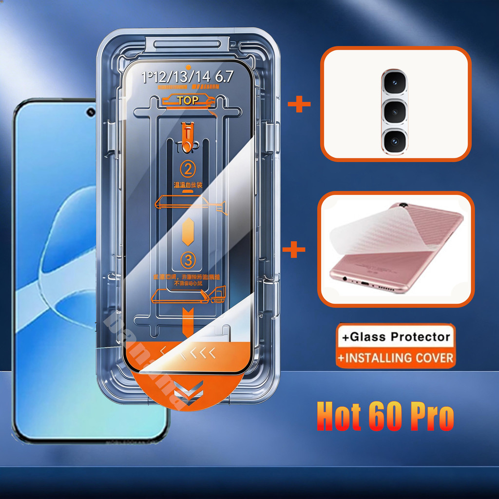 Infinix Hot 60 Pro One-คลิกกระจกนิรภัยป้องกันหน้าจอสําหรับInfinix Hot 60i 5G 50i 50 Pro 40 30i GT 30