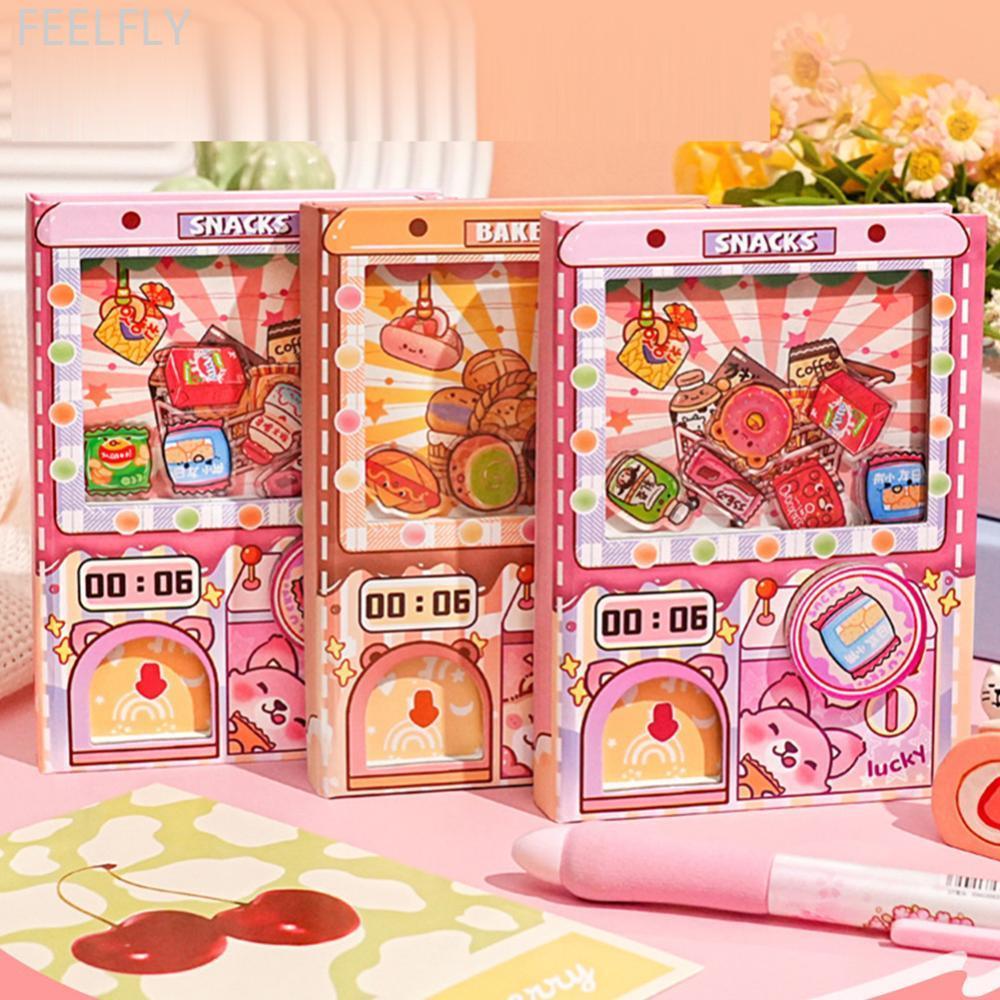 FEELFLY การ์ตูนขนมปังงูโน้ตบุ๊คนํากลับมาใช้ใหม่ความเครียดบรรเทาแคปซูลของเล่นโรงเรียน Study เครื่องเข