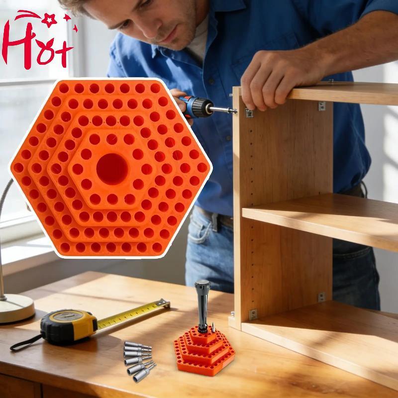 GE 1 ชิ้น Bit Hex Shank Organiser Bit ผู้ถือกล่องสําหรับเจาะ 4.8 มิลลิเมตร/หกเหลี่ยมเคล็ดลับกล่อง Bi