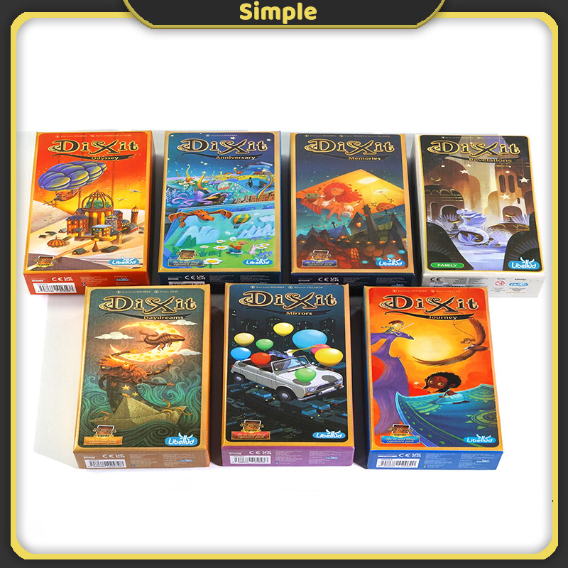Dixit เกมกระดานขยาย Match DIXIT การ์ดเกมพื้นฐาน 84 การ์ดเกมกระดานปาร์ตี้ครอบครัว