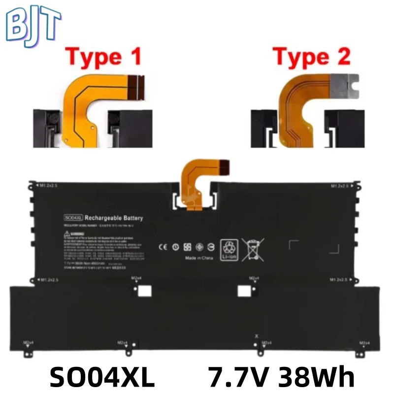 7.7V 38Wh 4Cell SO04XL Laptop Battery For HP Spectre 13 13-V000NC 13-V002TU 13-V036TU 13-V002UR Note