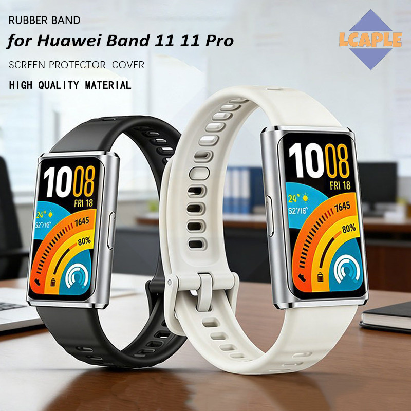 สายรัดกีฬาซิลิโคนสำหรับ for Smartwatch Huawei Band 11 / Huawei Band 11 Pro สายยางอ่อนสำหรับ for Huawei Band 11