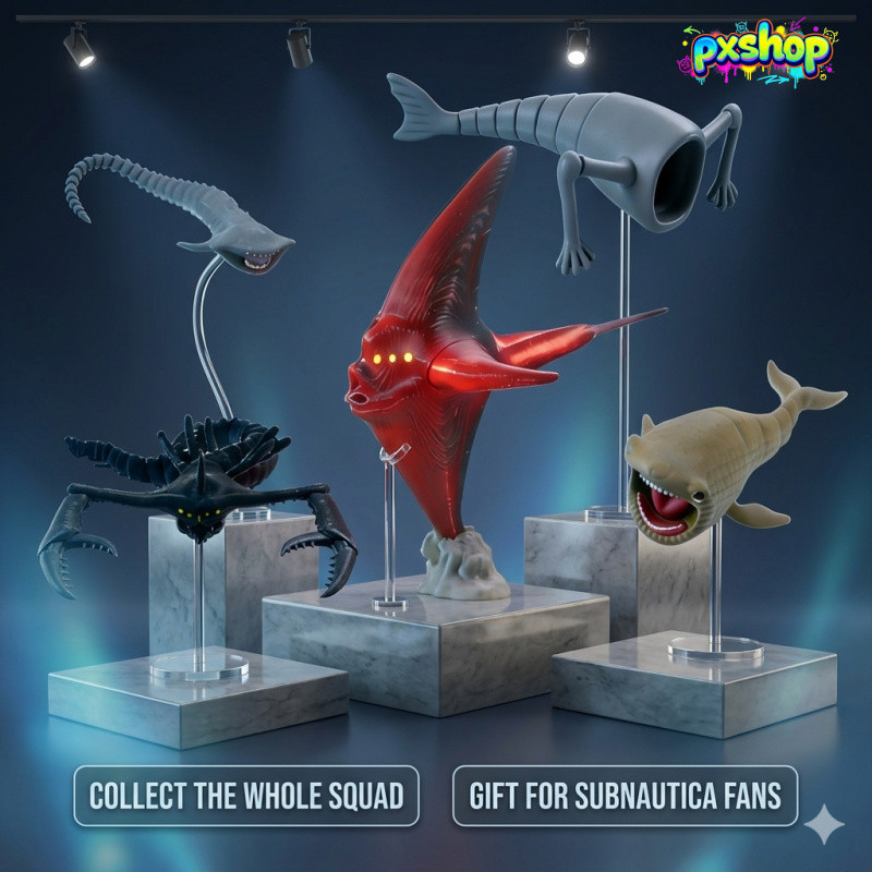 โมเดลมังกรทะเล Leviathan 3D Print ข้อต่อขยับได้อิสระ แรงบันดาลใจจาก Subnautica พร็อพแต่งโต๊ะคอมสายดาร์ก ของสะสมสุดเท่ [พร้อมส่งจากไทย]