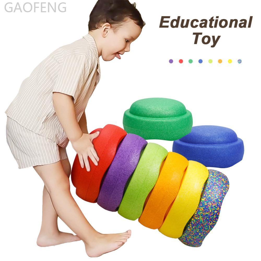 GAOFENG Balance Stepping Stones ชุดเด็ก Sensory โฟมแม่น้ํากระโดดขั้นตอนหินในร่มกลางแจ้งครอบครัวอนุบาลตลกเกมของเล่น H3L3