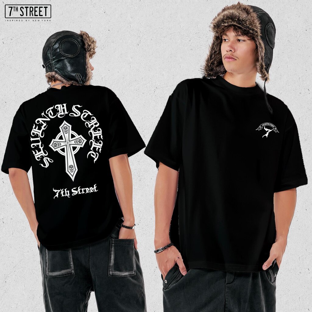 7ᵗʰ Street Oversize90s Cotton100% Com(No.20) เนื้อผ้าหนานุ่มเป็นพิเศษ สวมใส่สบาย รุ่น(O-SKS)