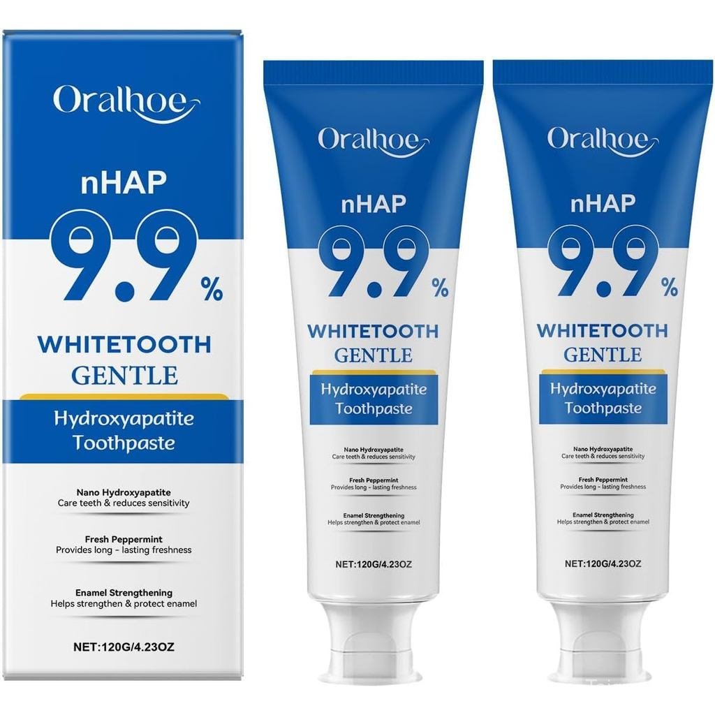 9.9% Hydroxyapatite Toothpaste, Nano Hydroxyapatite Toothpaste for Enamel Repair and Tooth Strengthe