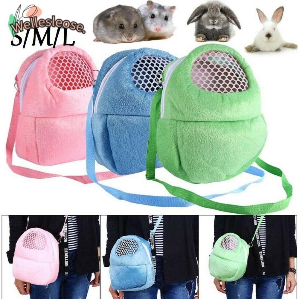 WELLE Pet Carrier Chinchilla Guinea Pig Hamster Carry Pouch