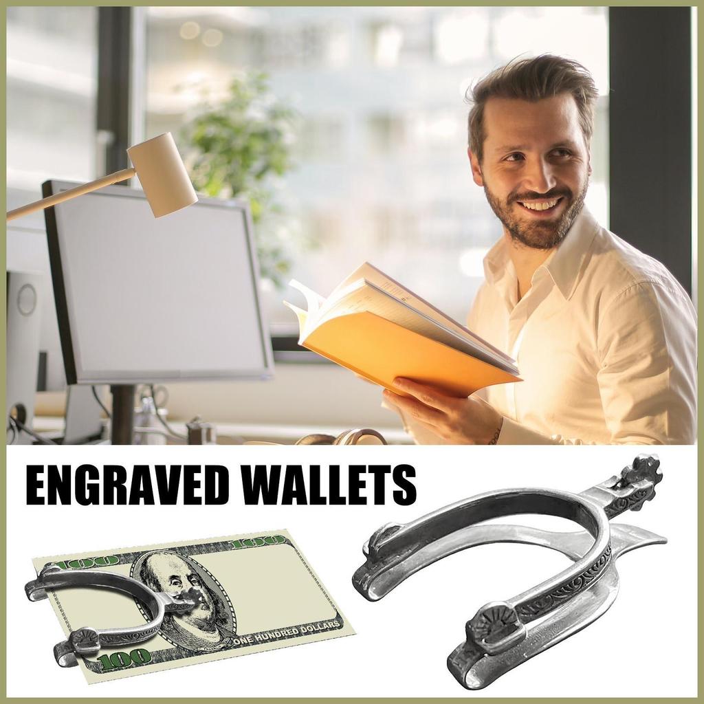 Mens Money Clip Money Holder for Cash Western Credit Card Holder Cash Wallet for Travel Outdoor Dail