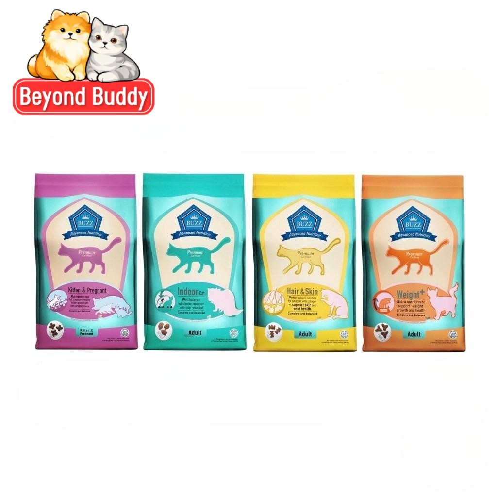Buzz Premium Advanced Nutrition บัซซ์ อาหารแมวเกรดพรีเมี่ยม 1 กิโลกรัม