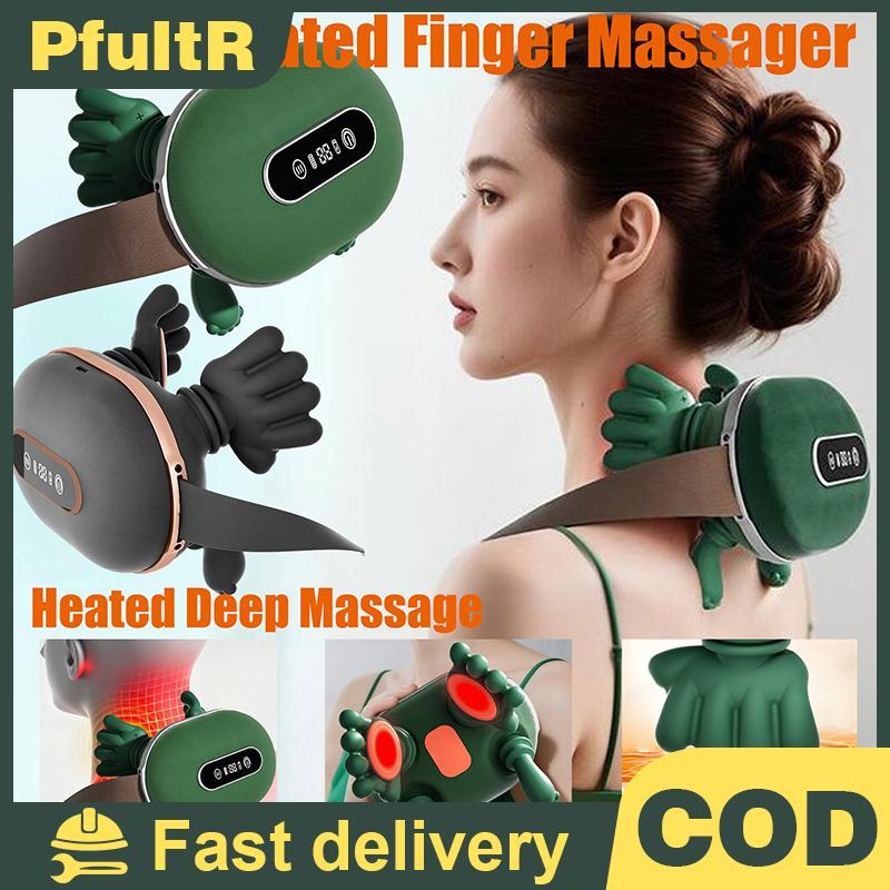 Null เครื่องนวดคอและหลัง 4D แบบพกพาพร้อมการจําลองมือจริงสําหรับบรรเทาอาการปวด null