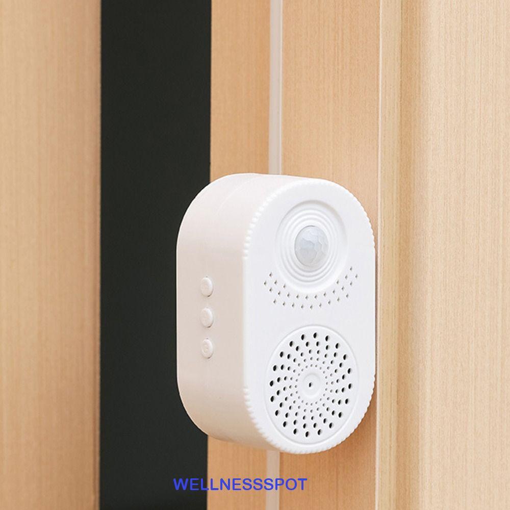 WELLNESSSPOT PIR Motion Sensor สําหรับร้านค้าบริษัทไร้สายนาฬิกาปลุกอินฟราเรดเครื่องตรวจจับยินดีต้อนร