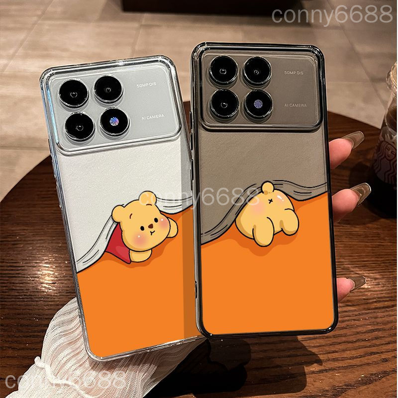 เคสโทรศัพท์ Xiaomi 17T Pro Xiaomi 15TPro เคสป้องกันการ์ตูน Pooh โปร่งใสรวมทุกอย่างเคส