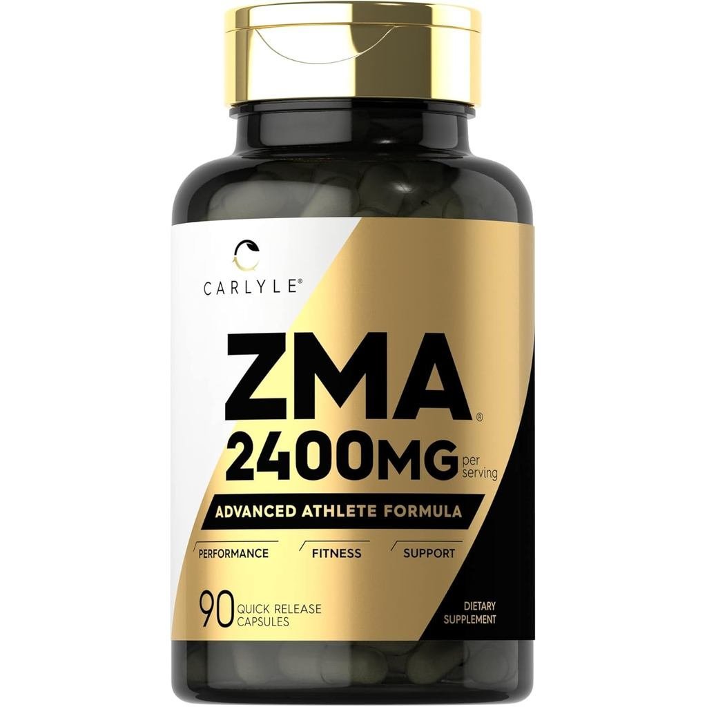 Carlyle ZMA (สังกะสี แมกนีเซียม และวิตามินบี 6) | 2400มก. | 90 แคปซูล | สําหรับผู้ชายและผู้หญิง | ไม