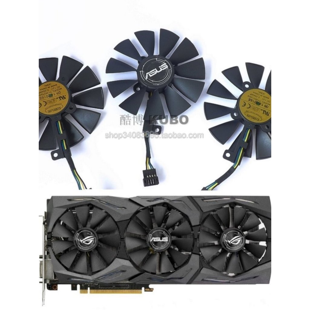 [อุปกรณ์เสริมระบายความร้อนคอมพิวเตอร์] พัดลมการ์ดกราฟิก ASUS ROG-STIX GTX1060 1070 1080TI