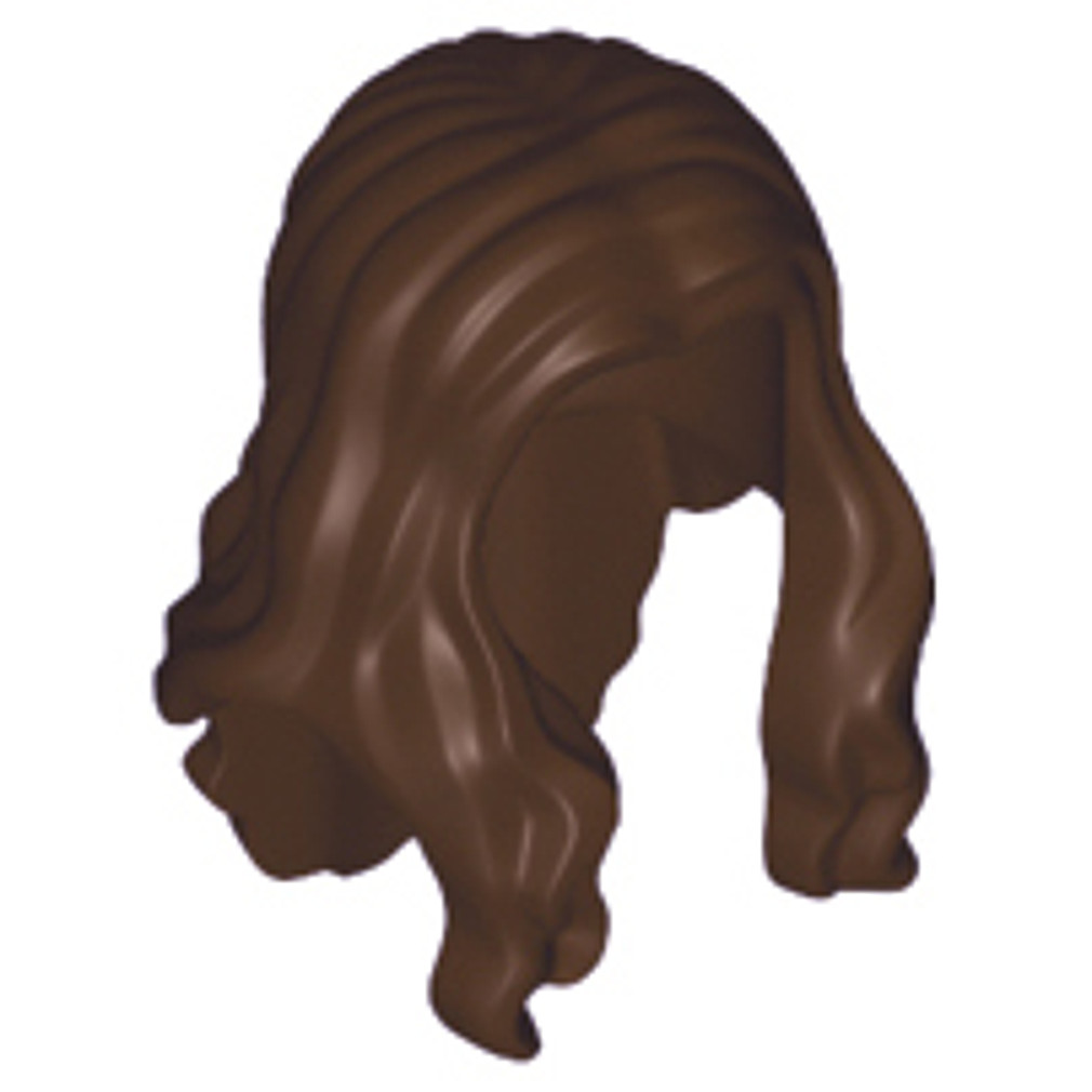 Brick2cube Part - Minifigure, Hair Long Wavy with Center Part - 95225