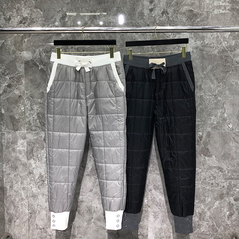 ZTQA thombrowne New winter cotton pants, warm and stylish, thickened, windproof and warm pants
