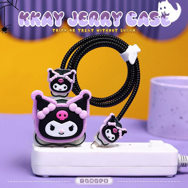 [100 รูปแบบ]ชุดพันสาย เคสหัวชาร์จ for iphone/ipad ตัวถนอมสาย USB 18/20w iphone 16 Pro Max 11 13