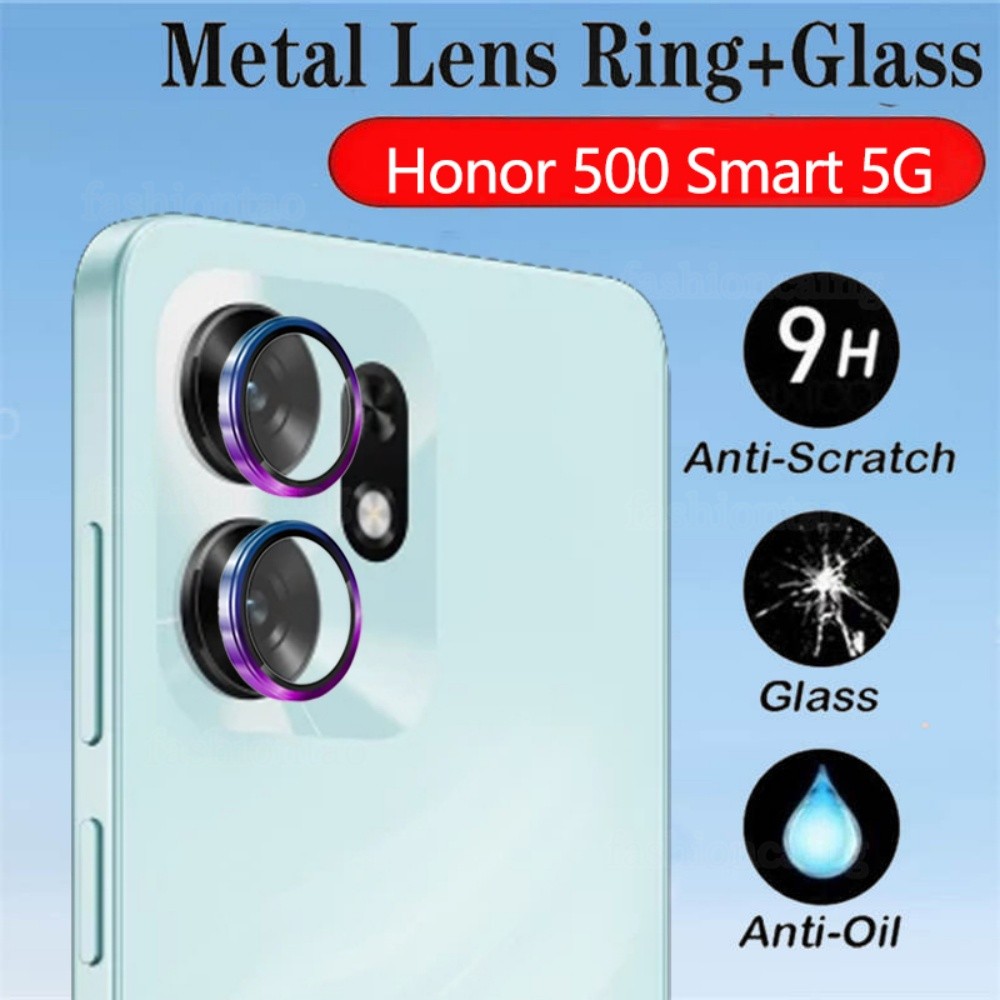เลนส์กล้องโลหะสําหรับ Honor 500 สมาร์ท 500Smart 500Pro 500Lite Honor500Smart 4G 5G 2026 9H HD อลูมิเ