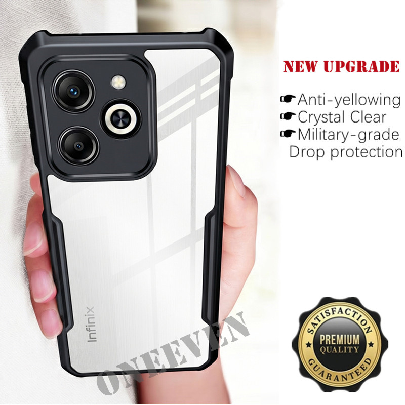 สําหรับ Tecno Spark 20 KJ5 KJ5n Slim อะคริลิคโปร่งใสกลับกรณีเสริมมุม Soft TPU กรอบกันชนฝาครอบ