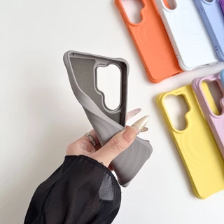 Magnetic attraction Ripple เคส Samsung Galaxy S26 Ultra S25 Ultra S24/S26Plus S25Plus S24Plus S23 Ultra New style Case ป้องกันการตก ซิลิโคน Soft เคสโทรศัพท์มือถือ