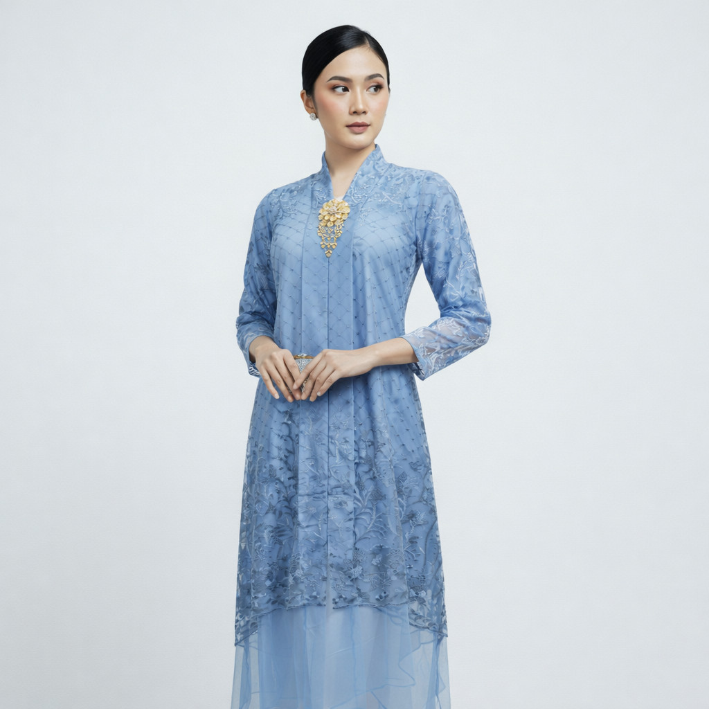 Midi Tulle Kebaya Dress สําหรับแม่พยาบาล