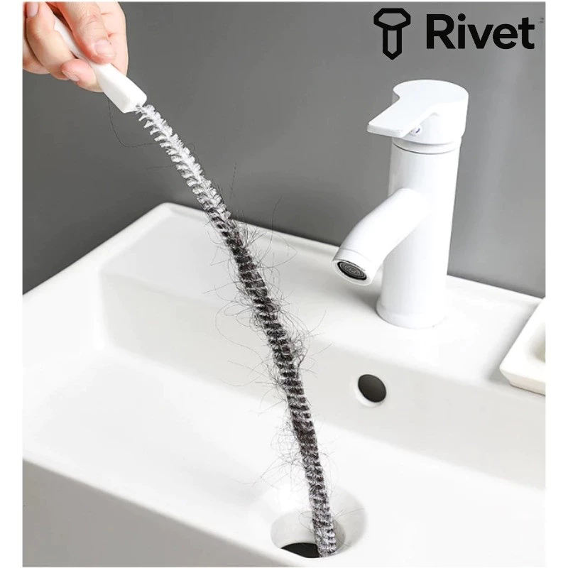 แปรงทําความสะอาดท่อระบายน้ำ ขนาด 60 ซม. สําหรับห้องน้ำ Rivet