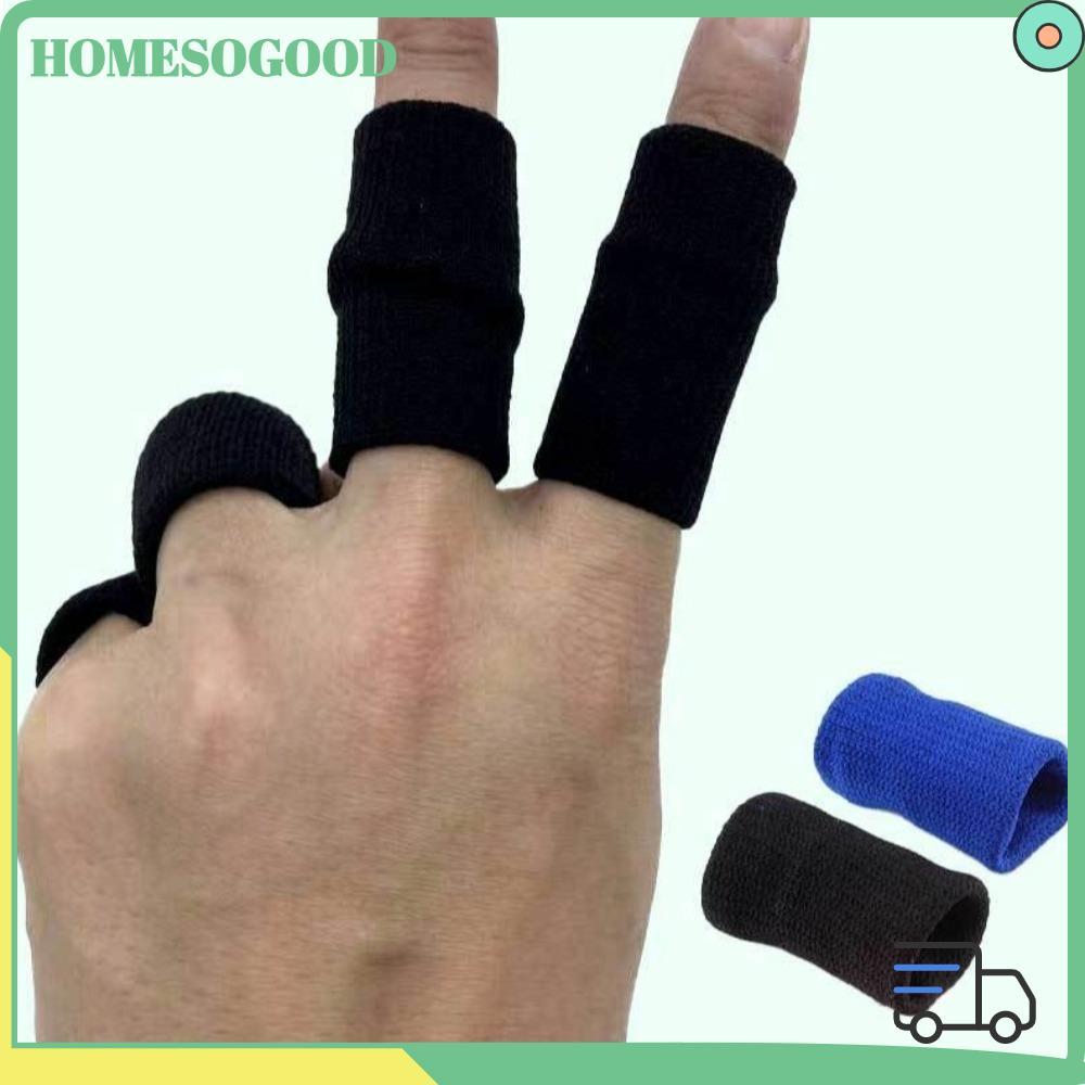 HOMESOGOOD 10PCS Finger Cots,Multicolor Stretchen Finger Sleeves,Thumb Splint Brace 10pcs Sports Safety Elastic Finger Tape Finger Protector Volleyball