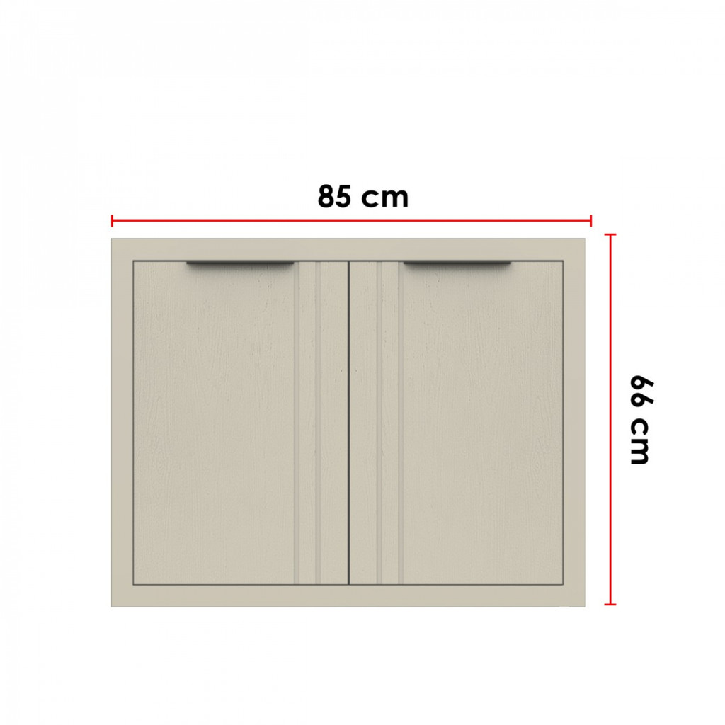 GlobalHouse CLOSE Lumine บานซิงค์คู่ uPVC 85x66 ซม. รูปที่ 2