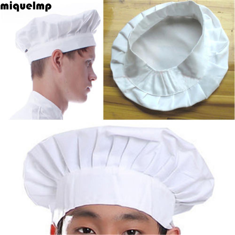 MIQUEL Cook หมวกทําอาหารสีขาว หมวกบาร์บีคิว