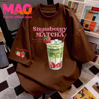 COD✅ (จัดส่งในกรุงเทพฯ) MAO Shop ❗ เสื้อยืดแขนสั้นพิมพ์ลายเครื่องดื่มเย็นสดชื่นในฤดูร้อน สไตล์เกาหลี ผ้าสบาย M03