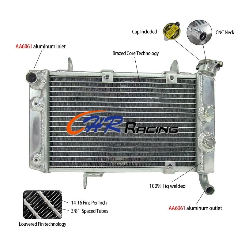 สําหรับ SUZUKI LTZ400 KFX400 DVX400 2003 2004 2005 2006 2007 2008 ใหม่ LH & RH หม้อน้ําอลูมิเนียม